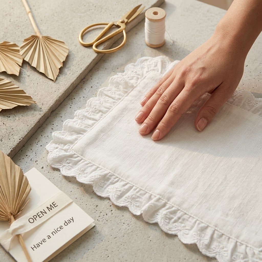 Lace Trim Dining Placemat & Table Cover