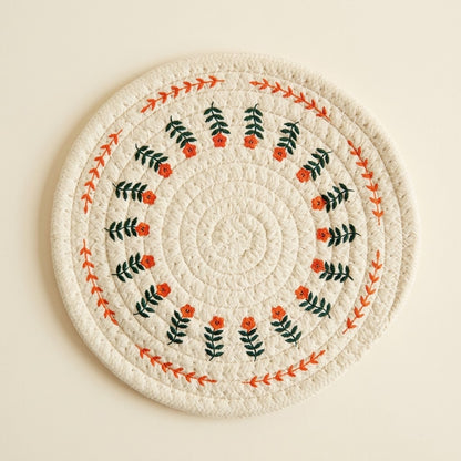 Woven Cotton Linen Trivet & Heat Pad