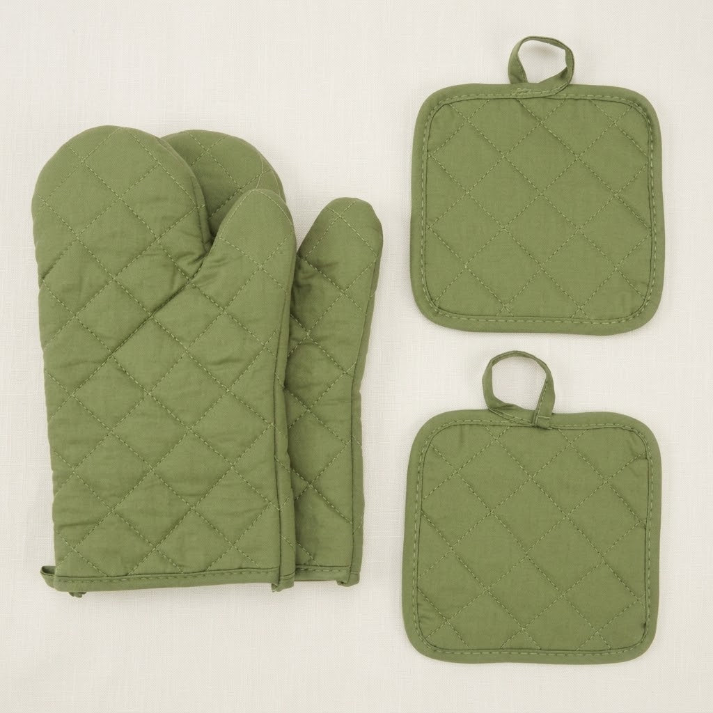 Heat Resistant Kitchen Oven Mitt Set