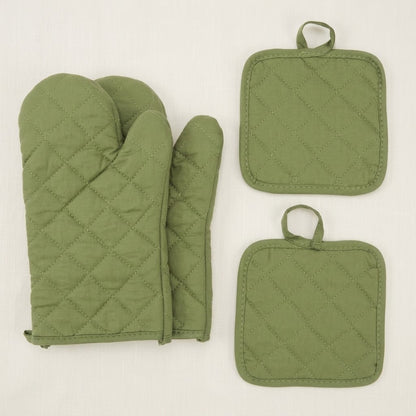 Heat Resistant Kitchen Oven Mitt Set