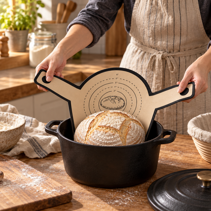 Round Silicone Baking Mat with Handles