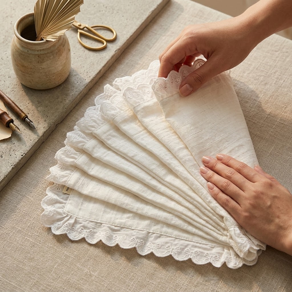 Lace Trim Dining Placemat & Table Cover